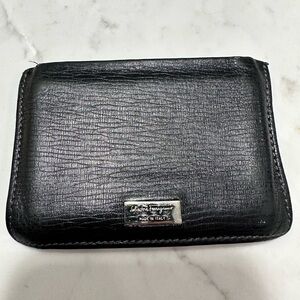 Salvatore Ferragamo credit card holder for men. Black leather in GUC.